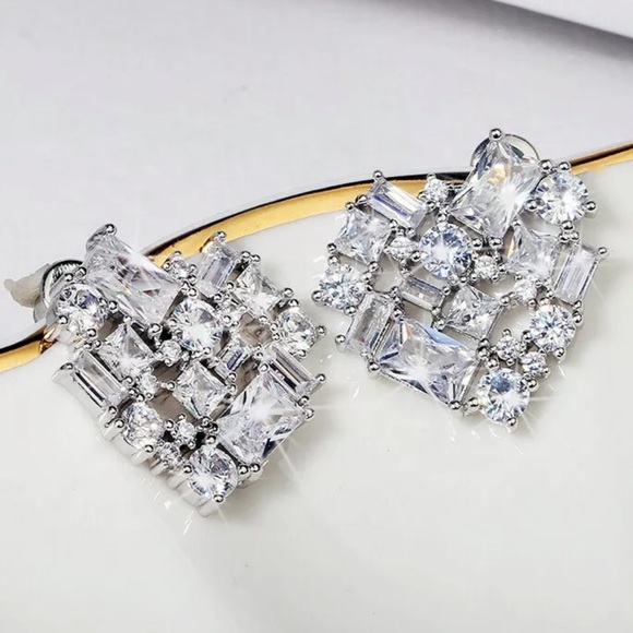 White Sapphire Bling Heart 925 Sterling silver - Picture 2 of 6